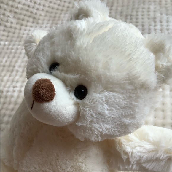 Animal Adventure Plush White Bear Pink Heart Valentines Stuffed Animal Toy - Picture 10 of 10